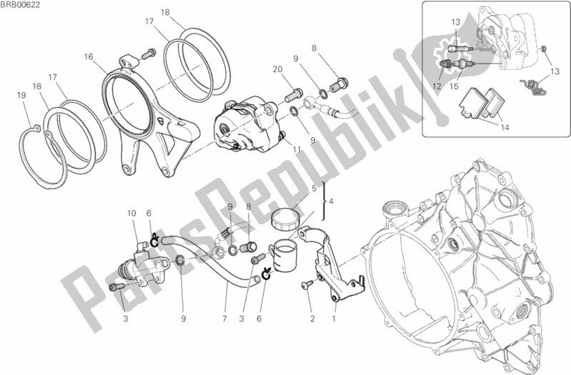 Todas las partes para Sistema De Freno Trasero de Ducati Superbike Panigale V4 S Thailand 1100 2019